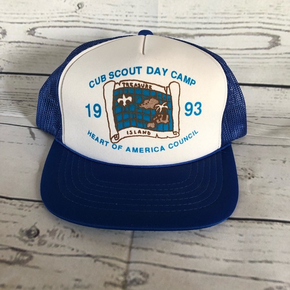 Other - 👗Cub Scout Camp Vintage 90s Snap Back Trucker Hat